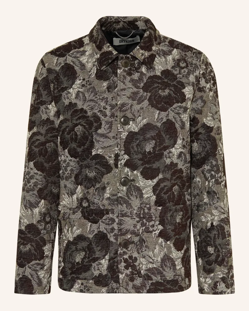 Drykorn Overjacket Makona Aus Jacquard braun Grau