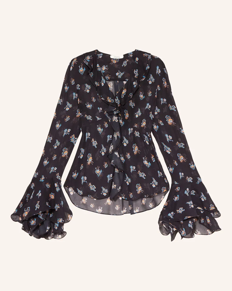 Dorothee Schumacher Bluse AIRY DAYDREAM mit Volants Dunkelblau