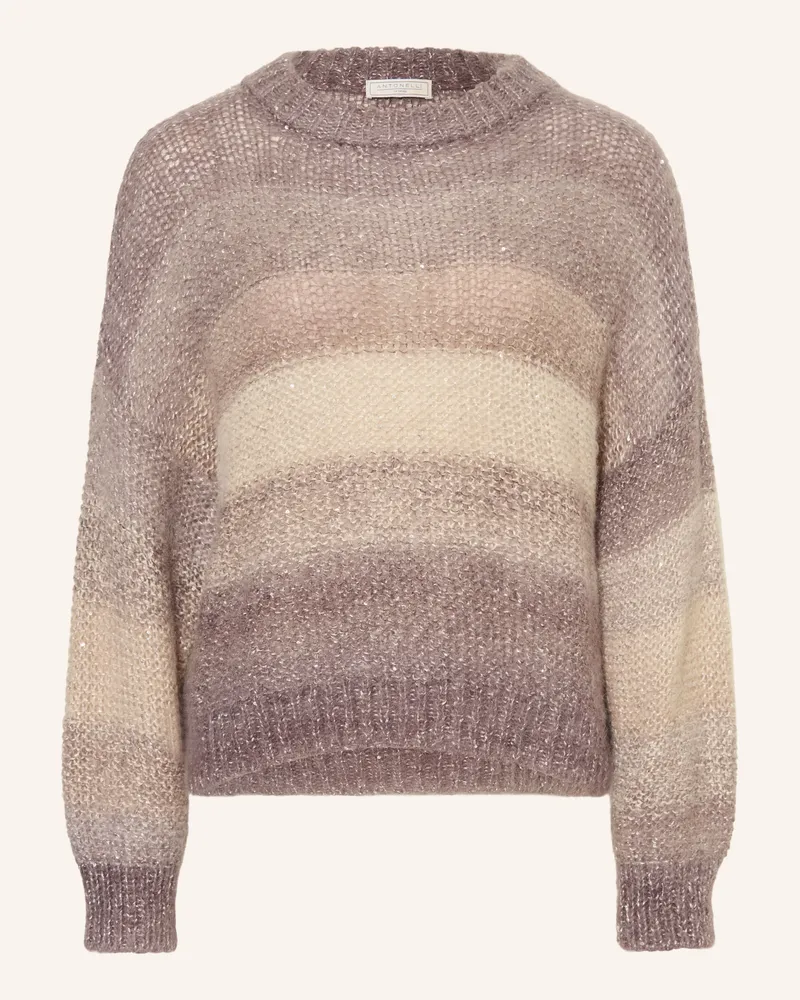 Antonelli Firenze Pullover Loira Mit Pailletten grau Taupe