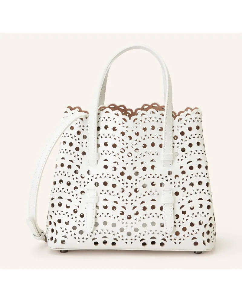 Alaïa Handtasche MINA 20 mit Pouch Weiss