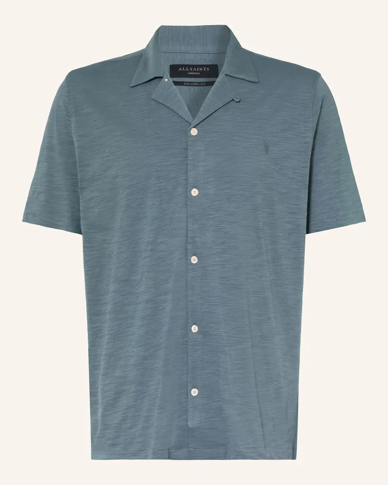AllSaints Resorthemd Robson Relaxed Fit blau Blaugrau