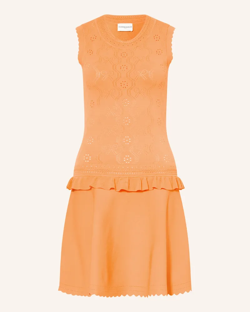 Claudie Pierlot Strickkleid Mit Rüschen orange Orange