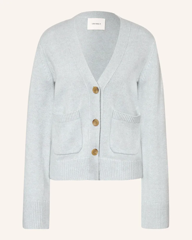 Lisa Yang Strickjacke Danni Aus Cashmere blau Blaugrau