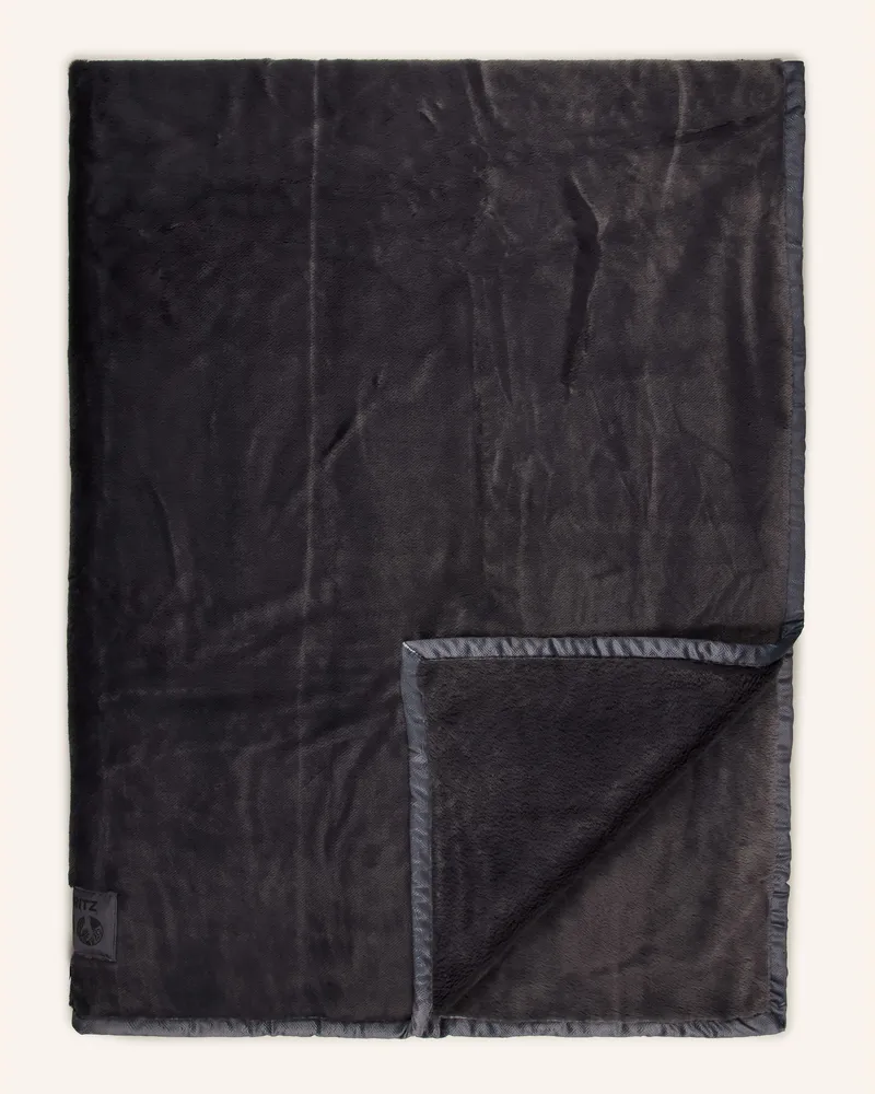 Zoeppritz Kunstfell-Plaid The Blanket grau Schwarz