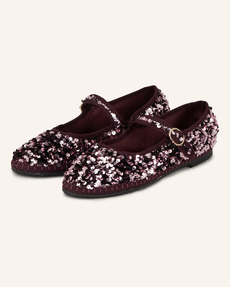 FLABELUS Mary-Jane-Ballerinas Little Prince Mit Pailletten lila Lila