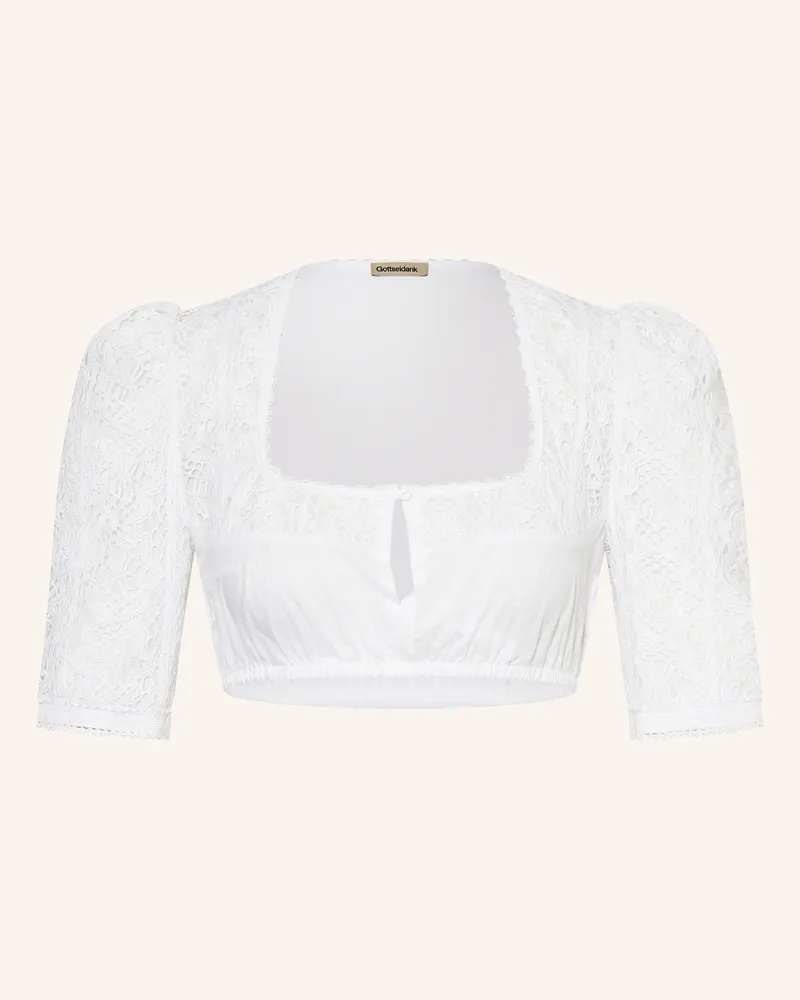 Gottseidank Dirndlbluse Ava weiss Weiss