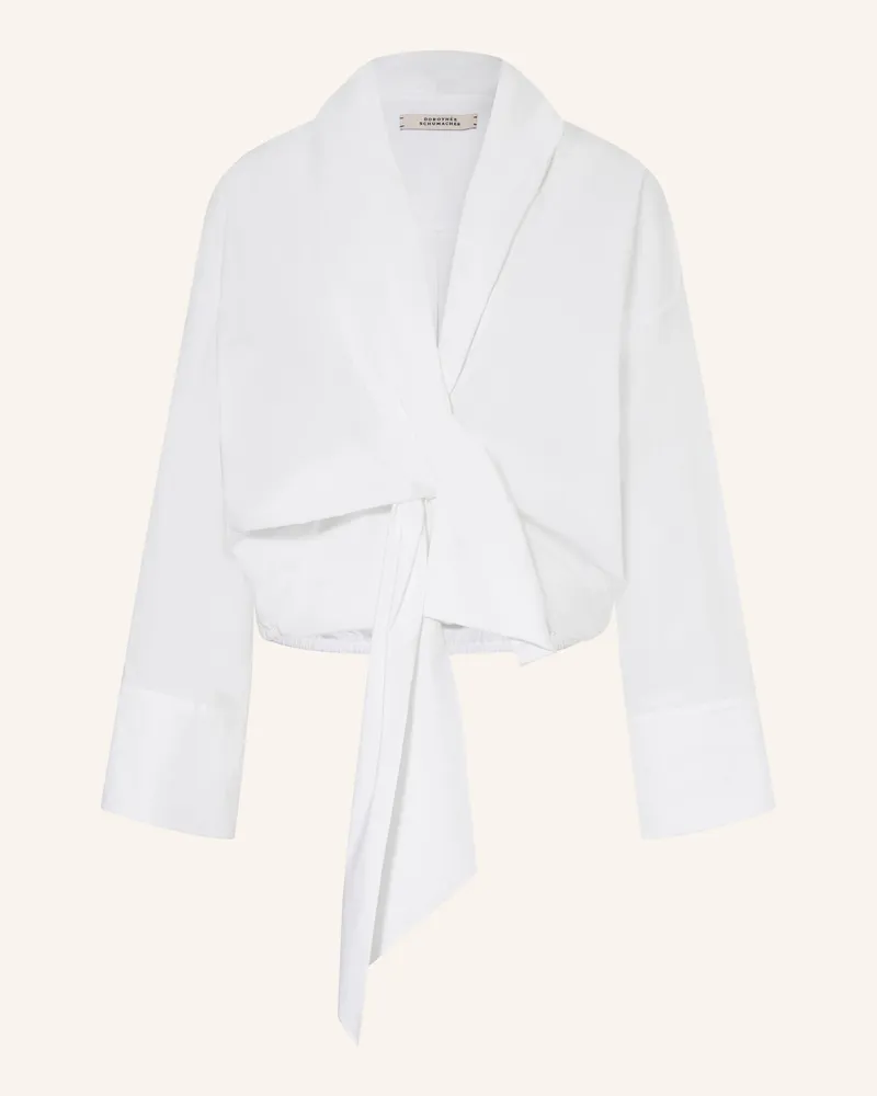 Dorothee Schumacher Bluse Poplin Power In Wickeloptik weiss Weiss