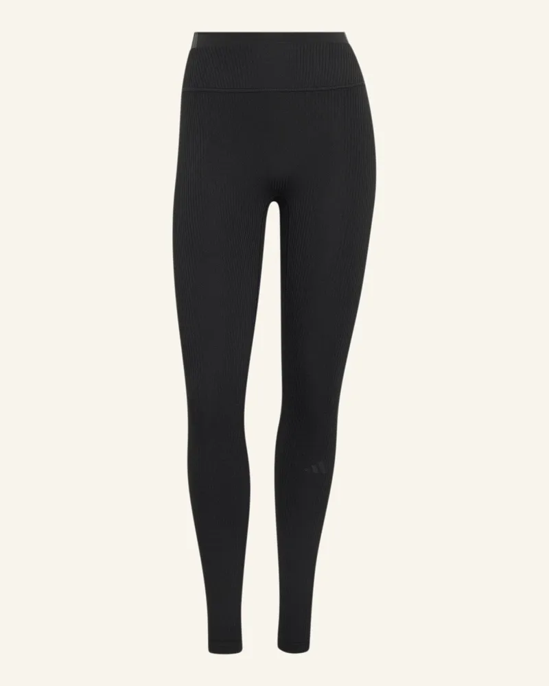 adidas All Me Leggings, Gerippt schwarz Schwarz