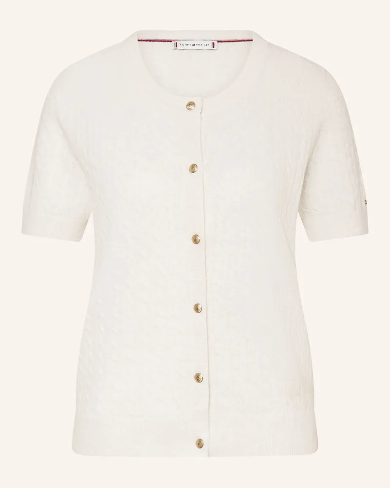 Tommy Hilfiger Strickjacke weiss Ecru