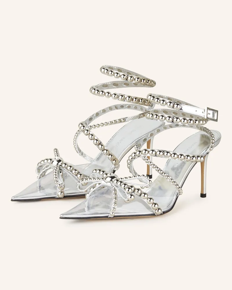 Mach & Mach Sandaletten Mit Nieten silber Silber