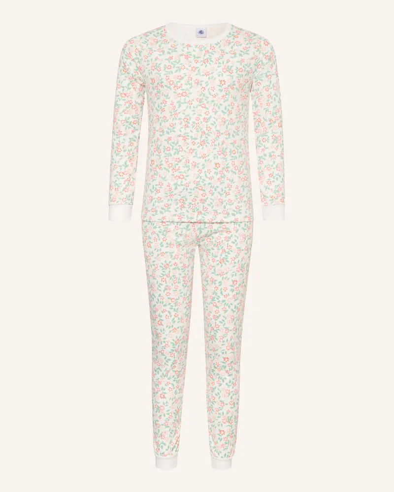 Petit Bateau Schlafanzug weiss Creme