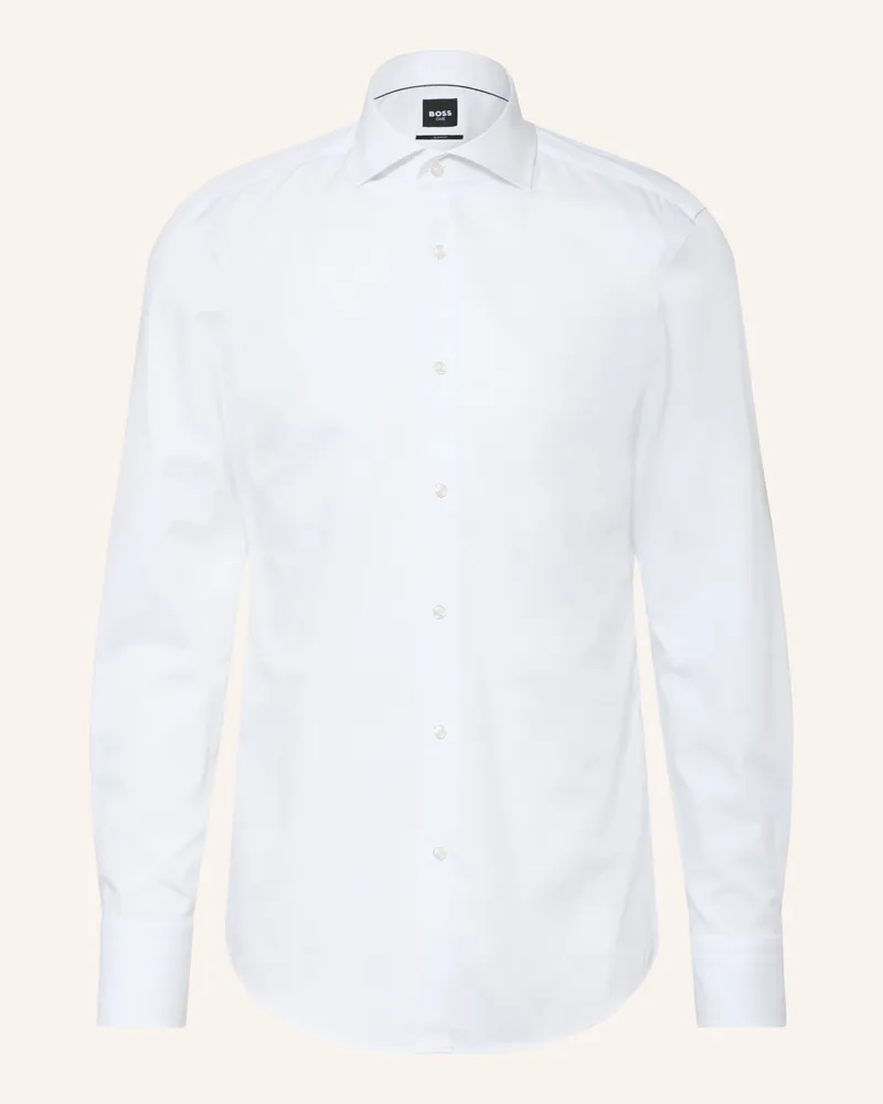 HUGO BOSS Hemd Hank Slim Fit weiss Weiss