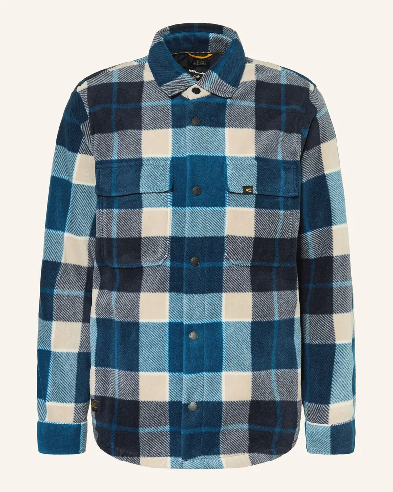 Camel Active Fleece-Overshirt blau Dunkelblau
