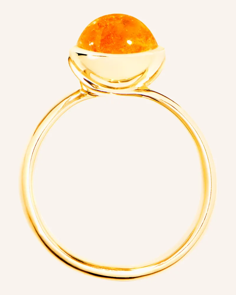 TAMARA COMOLLI Ring RING BOUTON SMALL MANDARIN GARNET aus 18K Gelbgold mit Mandarin Granat Gold