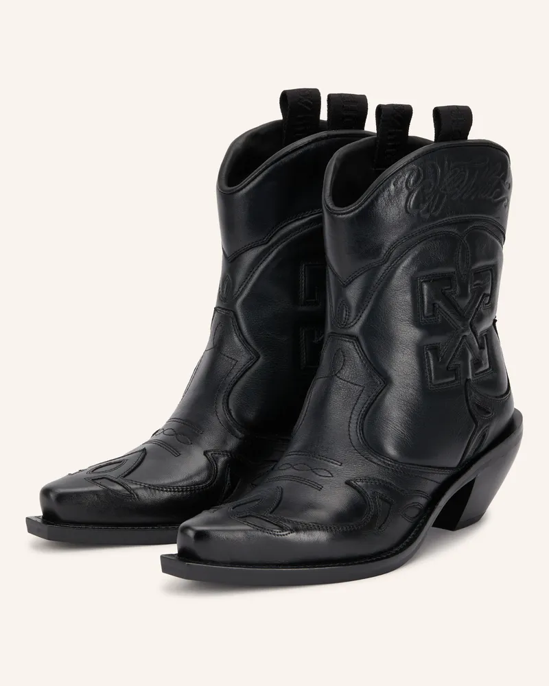 OFF-WHITE Cowboy Boots Santiago schwarz Schwarz
