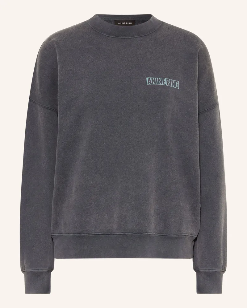 Anine Bing Sweatshirt Miles schwarz Dunkelgrau