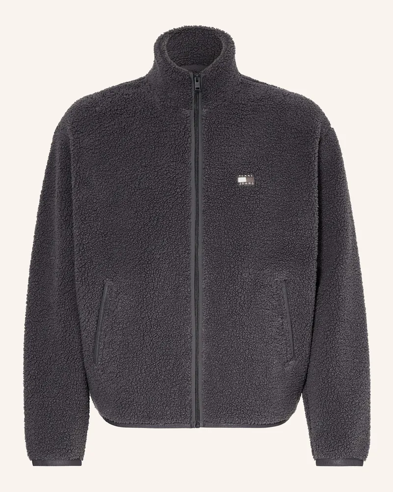 Tommy Hilfiger Teddyfell-Jacke Dunkelgrau