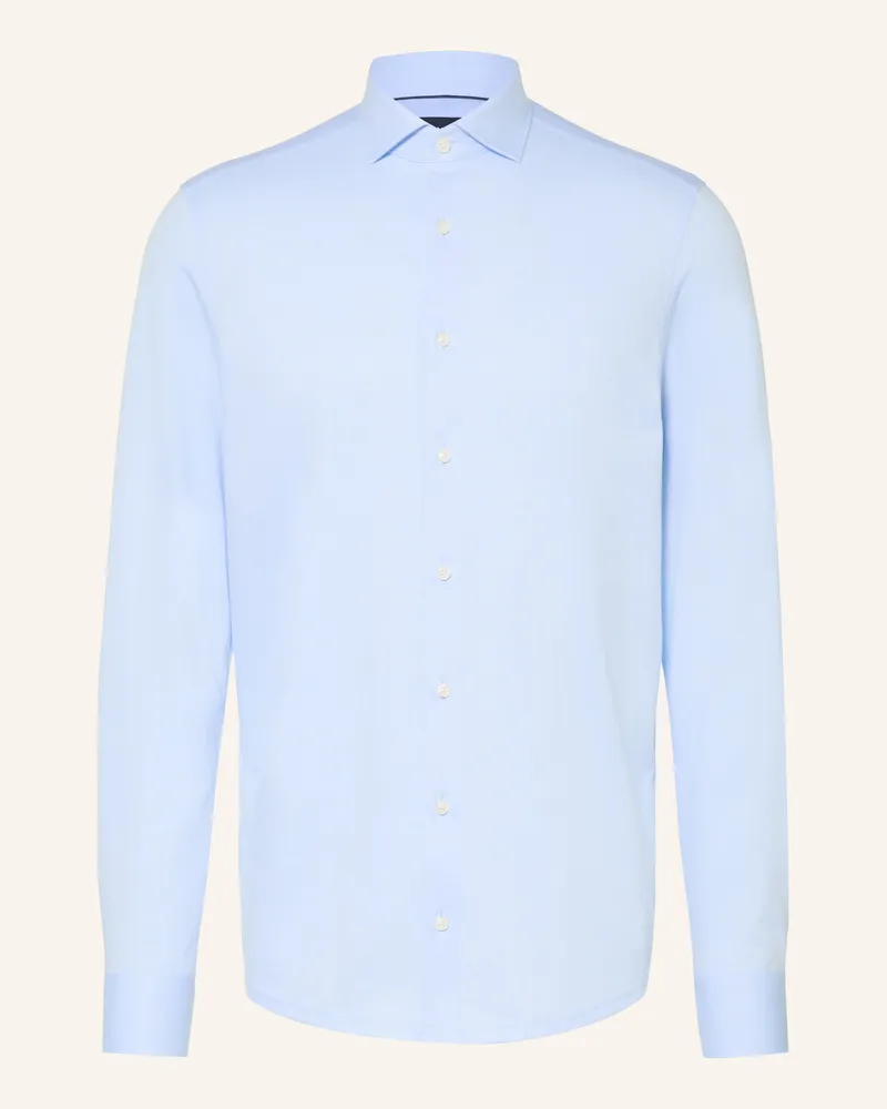 Olymp Hemd Japanese Knitted Modern Fit blau Hellblau