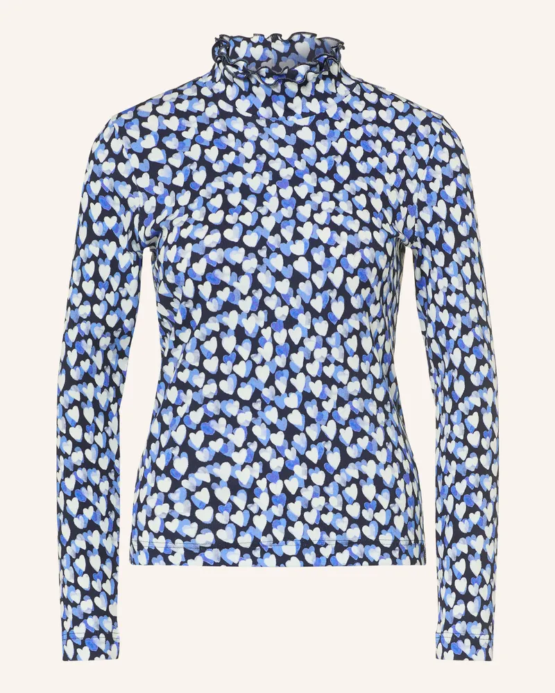 lilienfels Longsleeve Mit Rüschen blau Dunkelblau