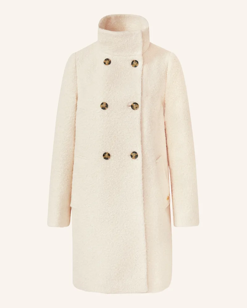 S.Oliver Mantel Aus Teddyfell beige Weiss