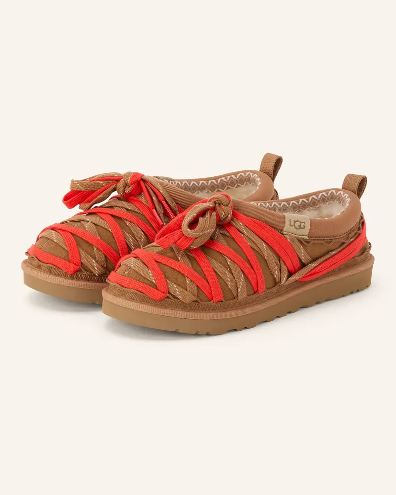 UGG Slipper Tasman Lace braun Braun