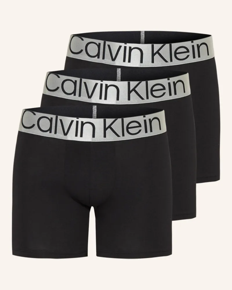 Calvin Klein 3er-Pack Boxershorts STEEL COTTON Schwarz