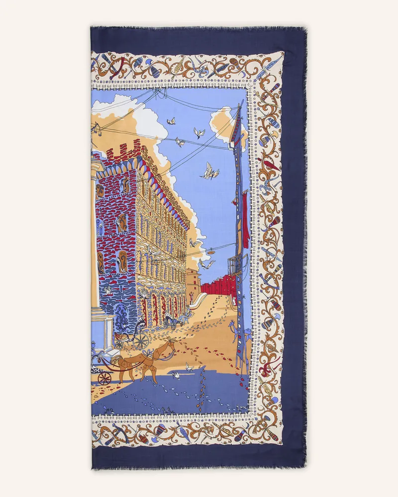 Ferragamo Tuch Mit Seide blau Dunkelblau