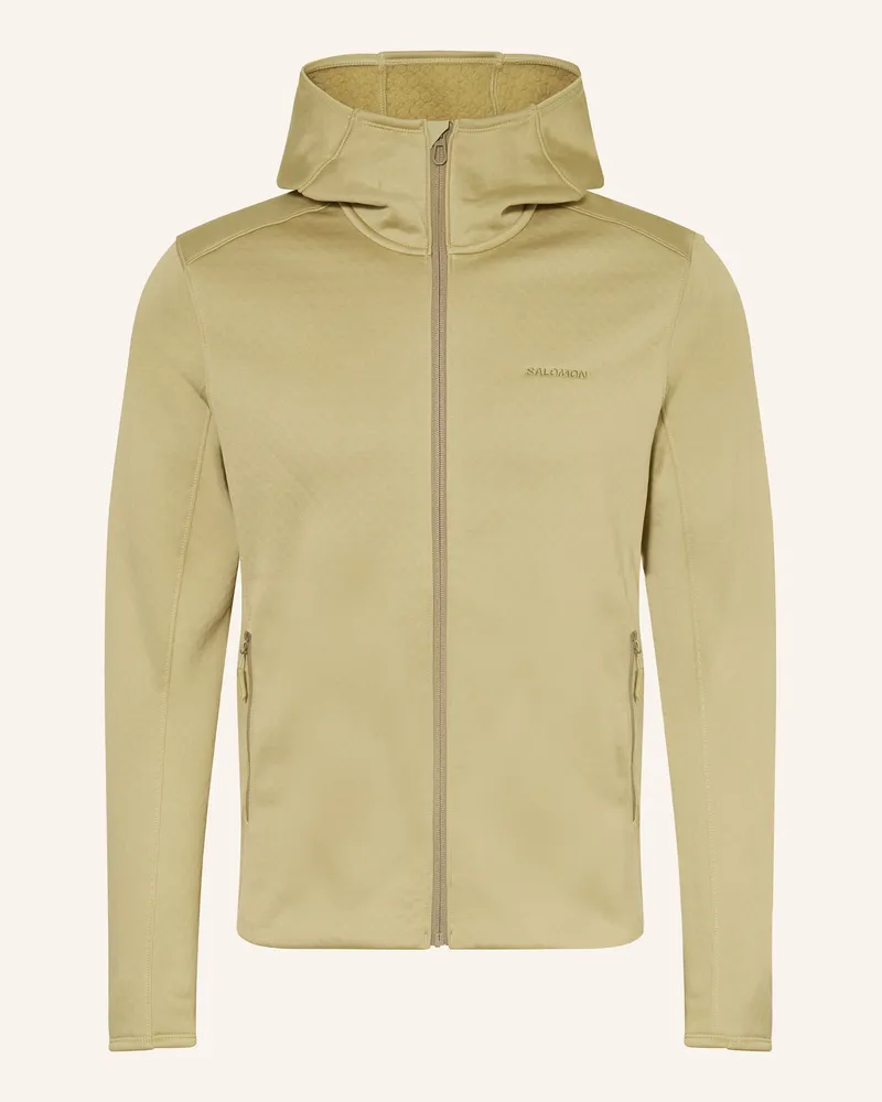 Salomon Fleecejacke Outline Warm beige Hellgrün