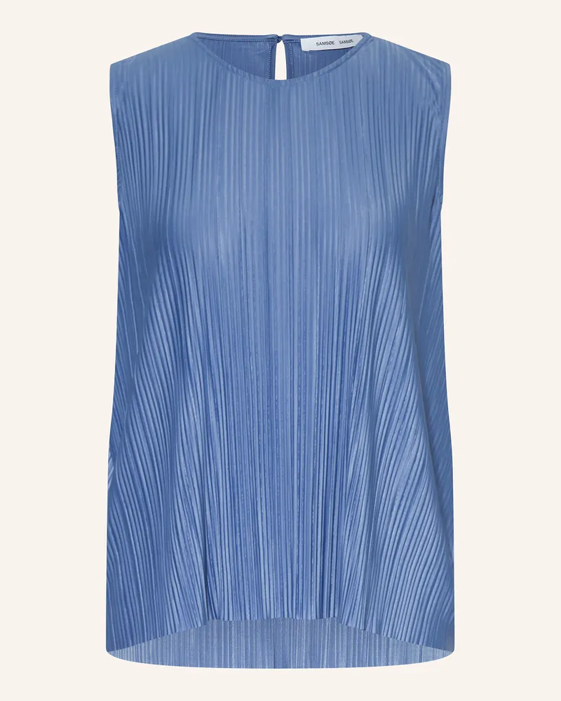 Samsøe & Samsøe Plisseetop SAUMA Blau
