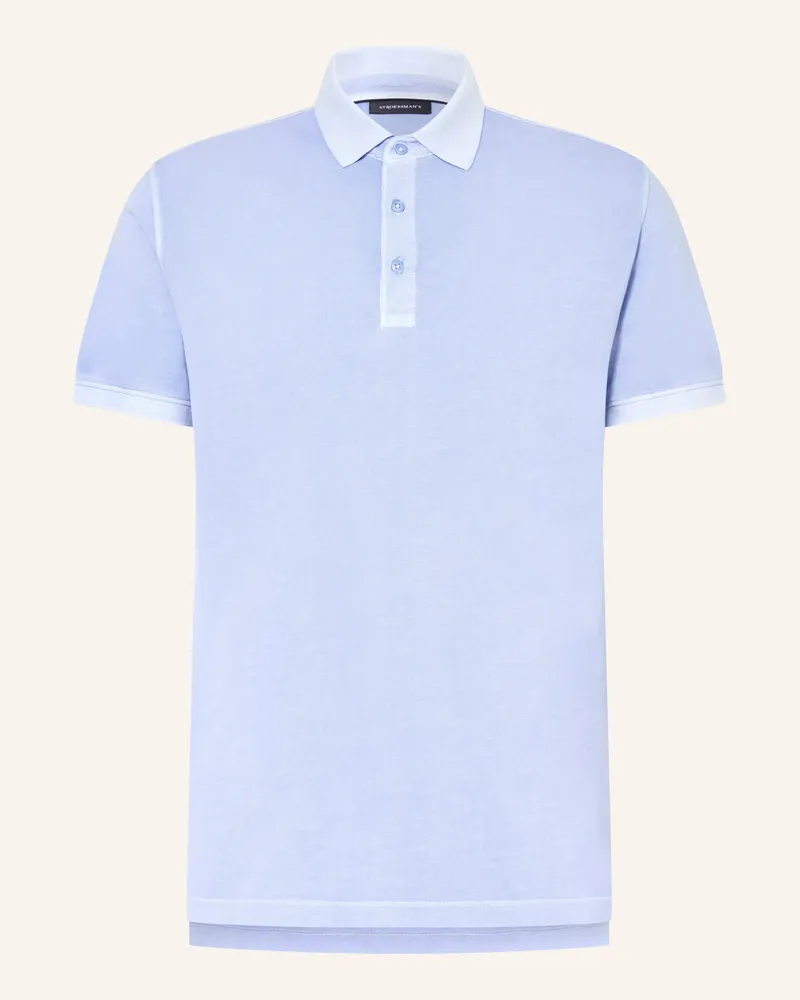 Strokesman's Piqué-Poloshirt Hellblau