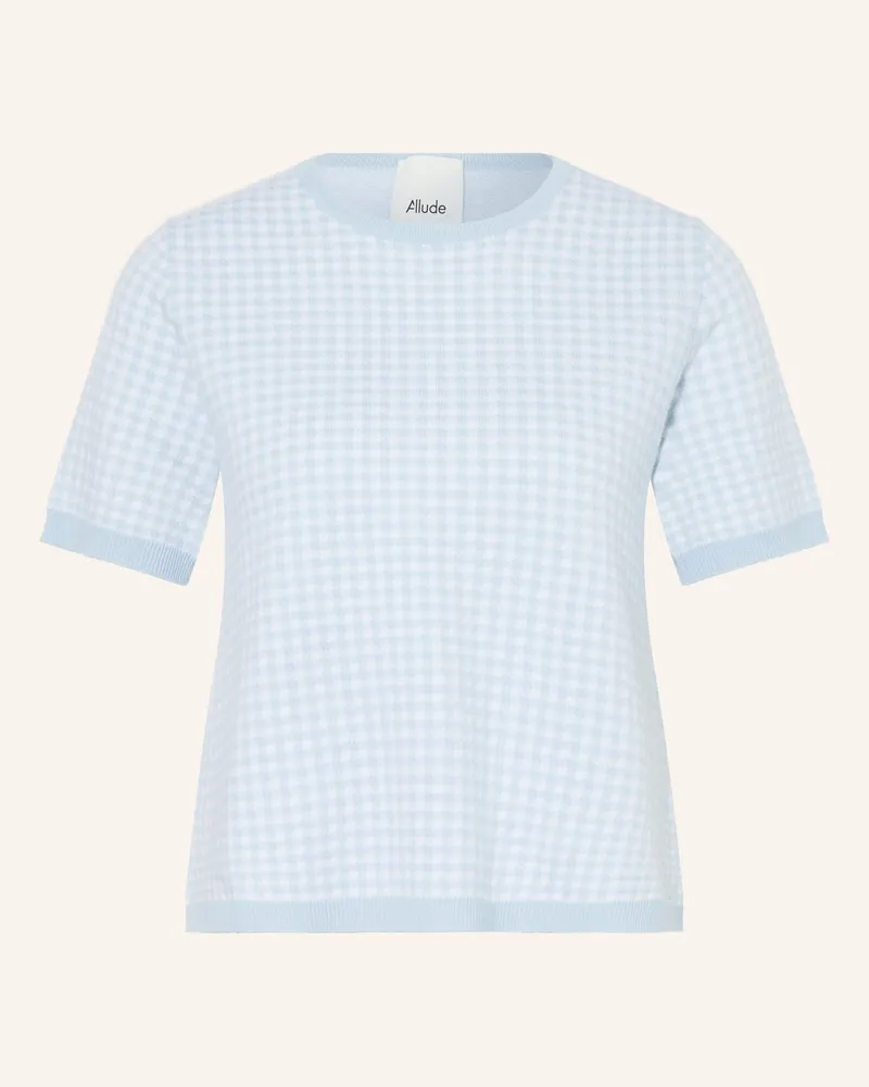 ALLUDE Strickshirt mit Cashmere Hellblau