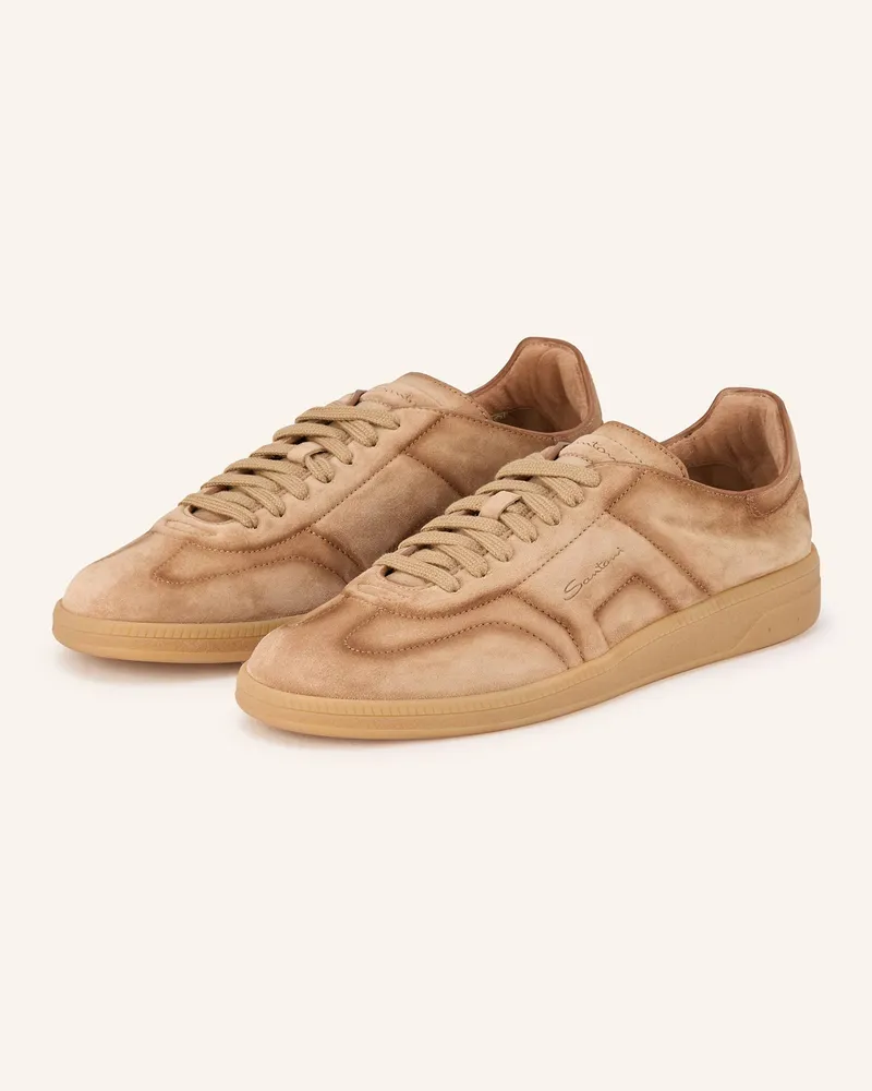 Santoni Sneaker OLY Hellbraun