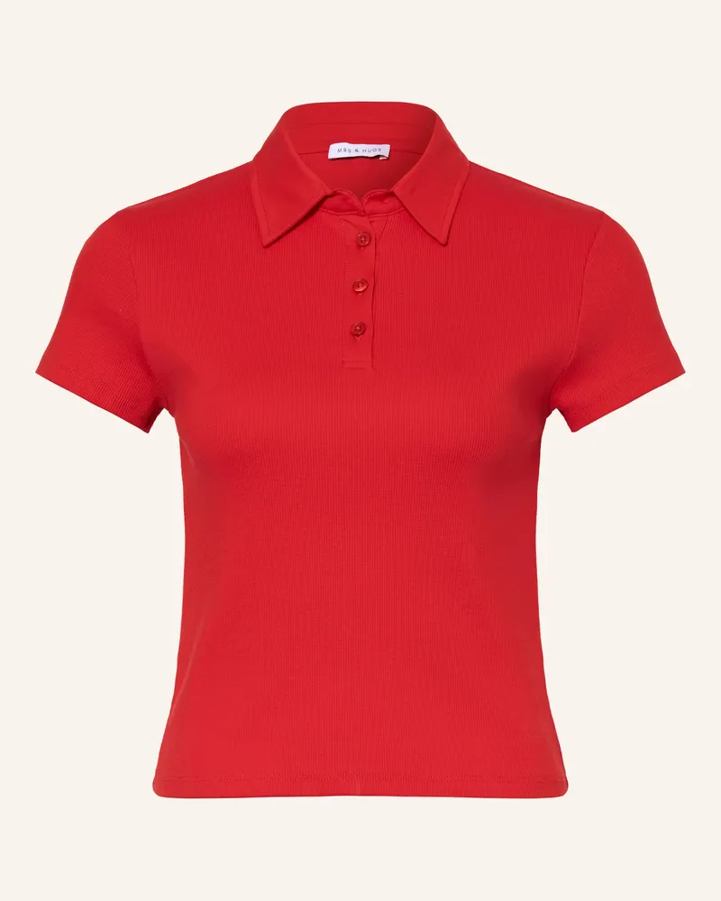 Mrs & HUGS Jersey-Poloshirt rot Rot