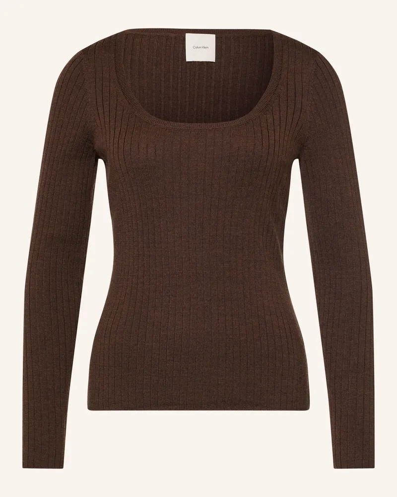 Calvin Klein Pullover braun Dunkelbraun