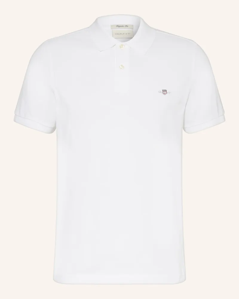 Gant Piqué-Poloshirt Regular Fit Weiss