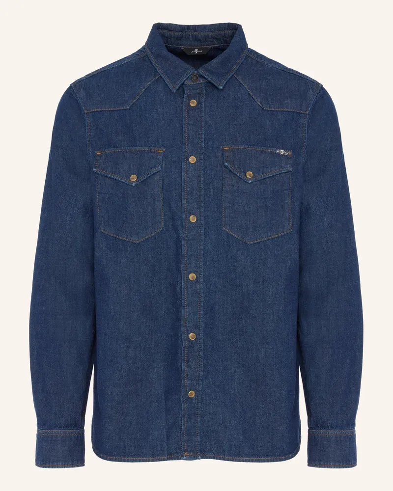 7 for all mankind WESTERN SHIRT Blau