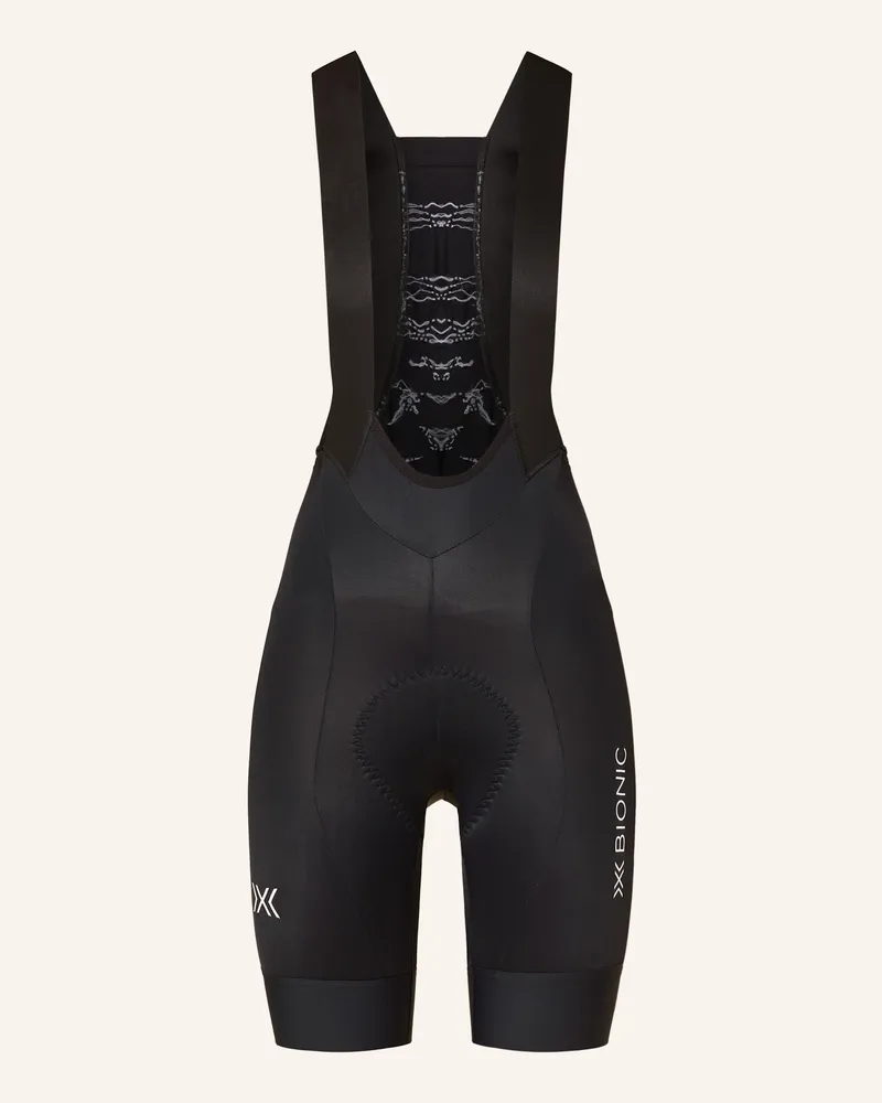 X-Bionic Radhose COREFUSION RIDE mit Trägern und gepolstertem Einsatz Schwarz