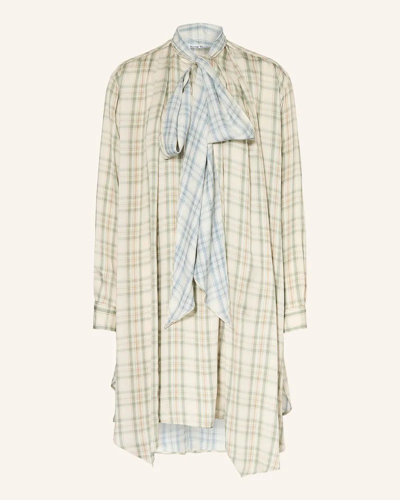 Acne Studios Schluppenkleid Aus Satin gruen Creme