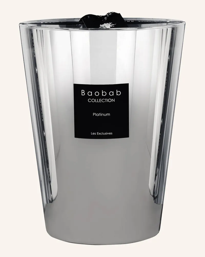 Baobab Collection Duftkerze Platinum silber Silber