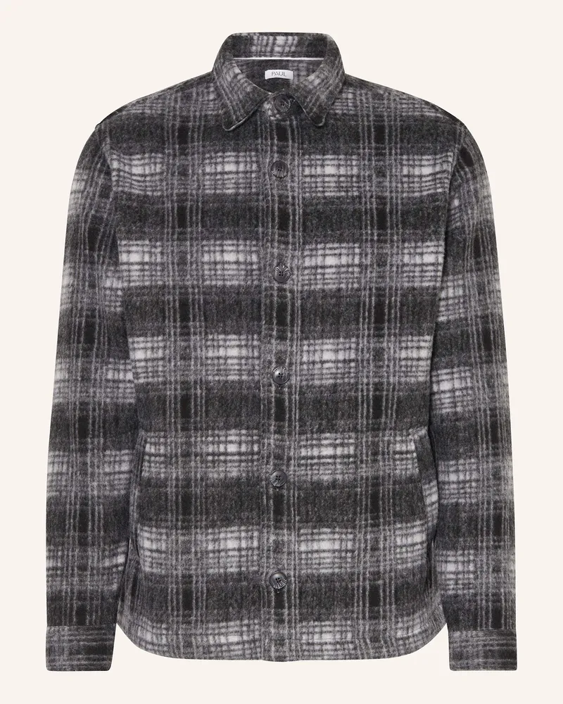 paul Flanell-Overshirt Dunkelgrau