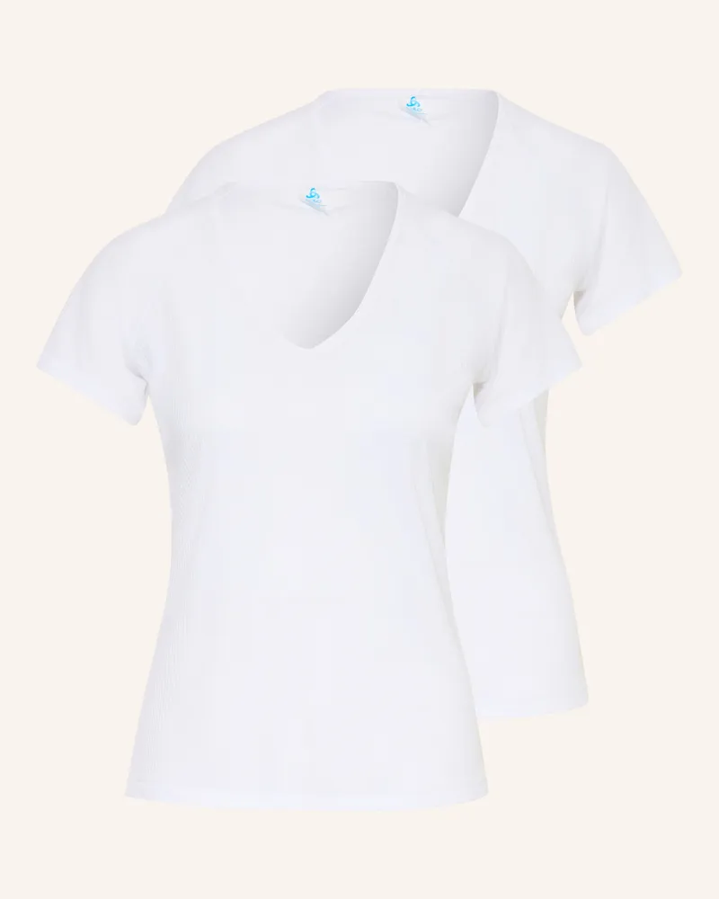 Odlo 2er-Pack Funktionswäsche-Shirt Active Light weiss Weiss