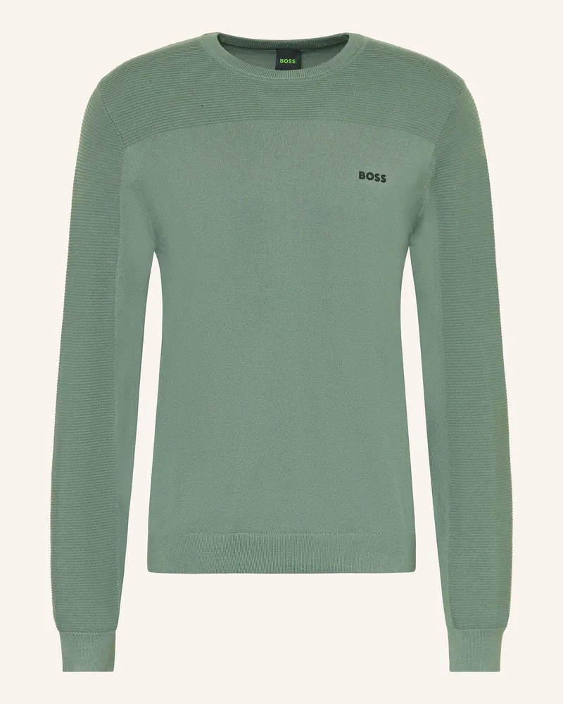 HUGO BOSS Pullover Momentum-X gruen Grün
