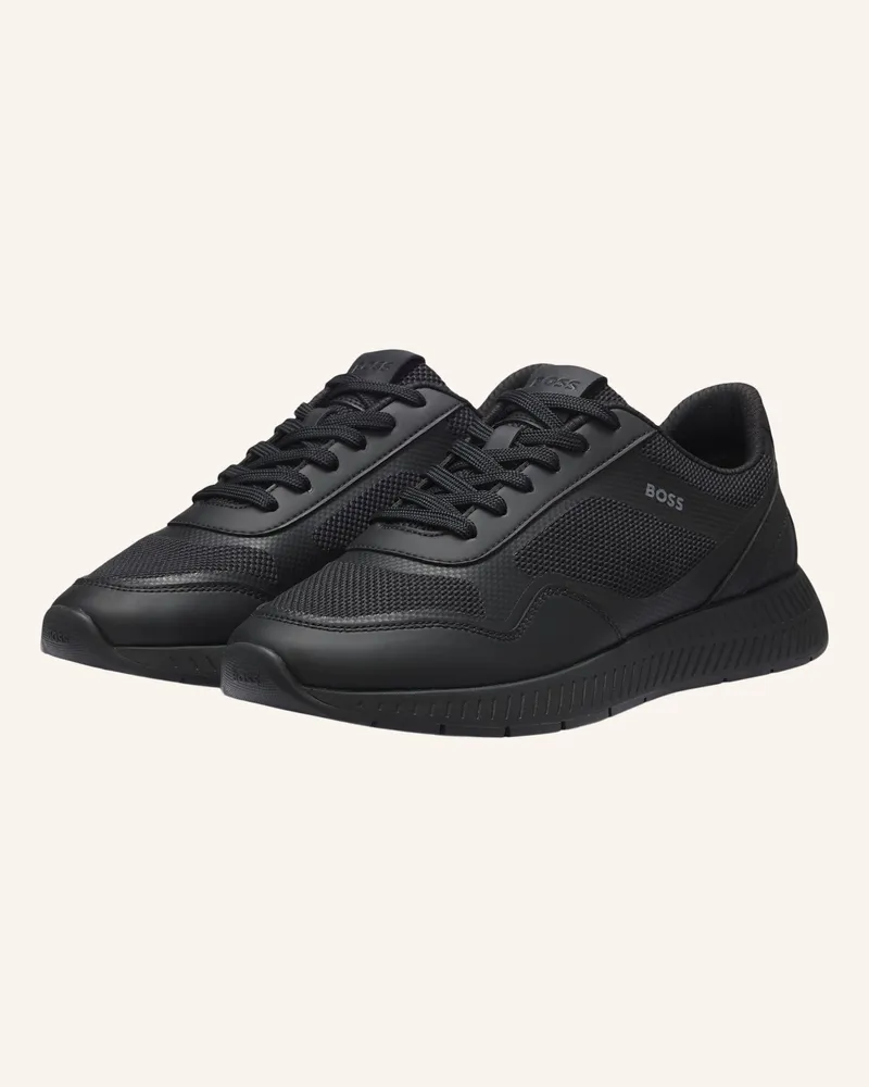 HUGO BOSS Trainers Titanium_Runn_Methal schwarz Schwarz