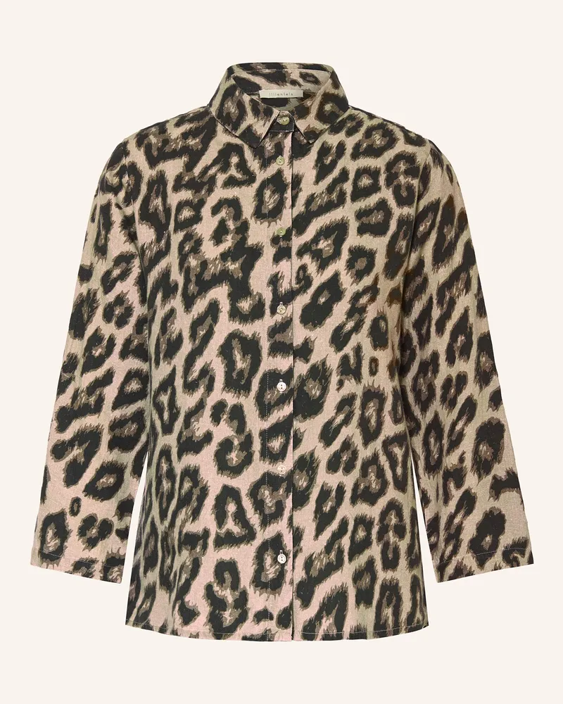 lilienfels Hemdbluse mit 3/4-Arm Hellbraun