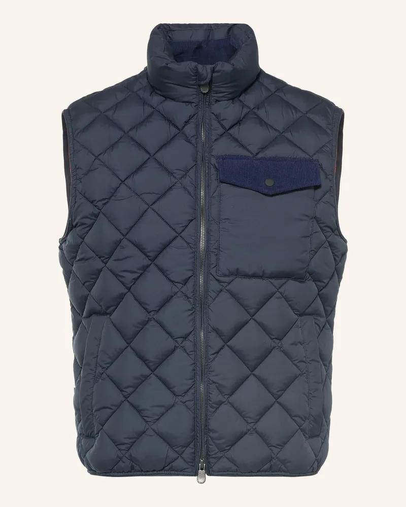 Save The Duck Steppweste Fabrice Im Materialmix blau Dunkelblau