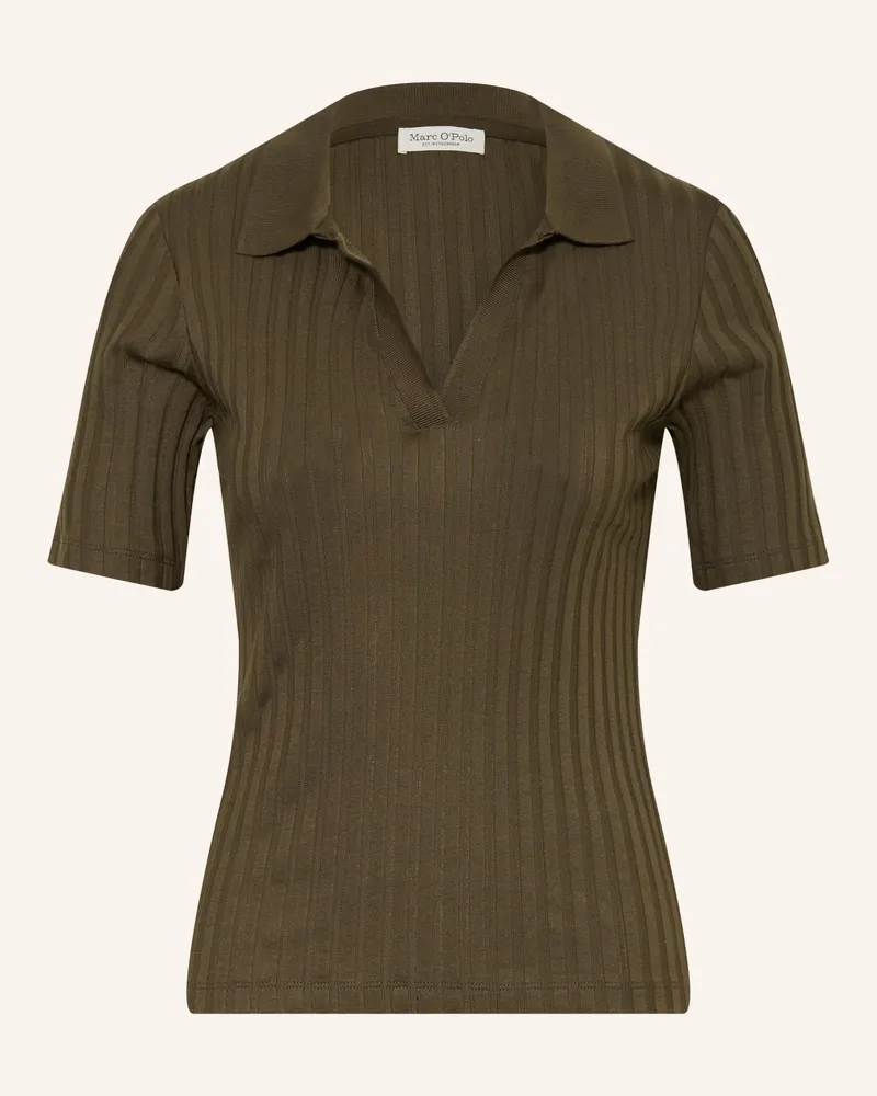 Marc O'Polo Jersey-Poloshirt gruen Khaki