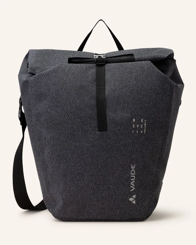 Vaude Fahrradtasche Recycle Single 23 + 7 L schwarz Schwarz