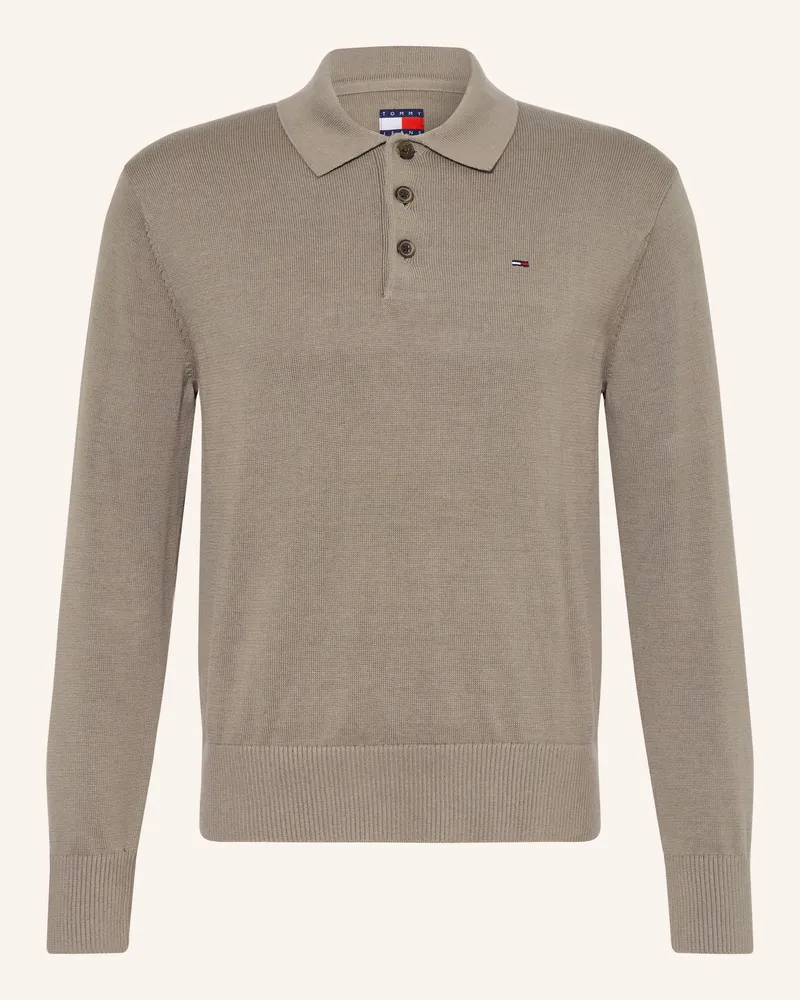 Tommy Hilfiger Strick-Poloshirt beige Taupe
