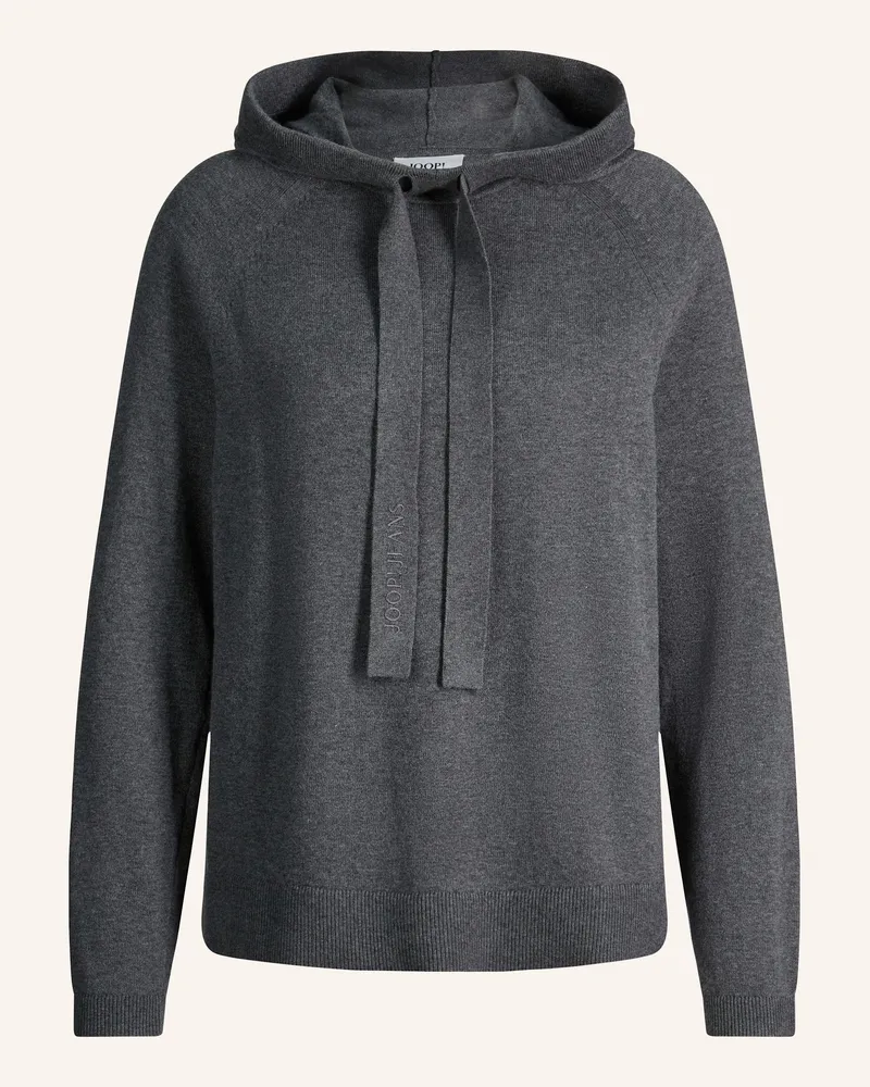 JOOP! Wollmix-Strick-Hoodie grau Grau