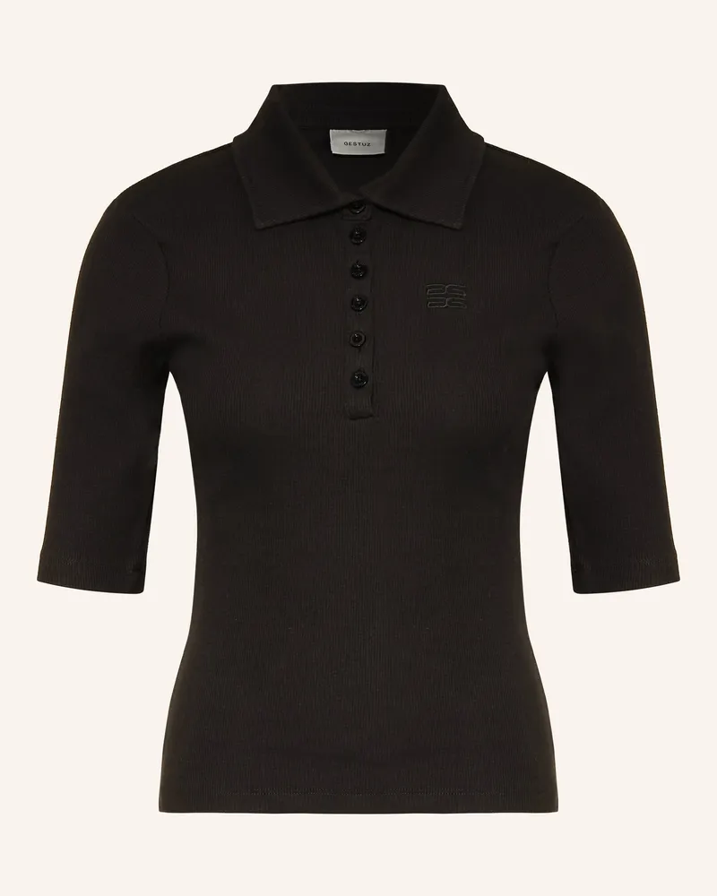 Gestuz Jersey-Poloshirt Gzdrew schwarz Schwarz